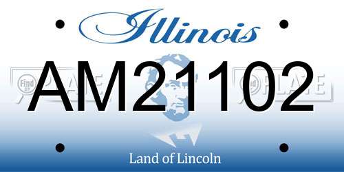 AM21102 Illinois License Plate