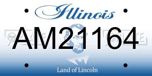 AM21164 Illinois License Plate
