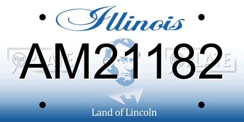 AM21182 Illinois License Plate