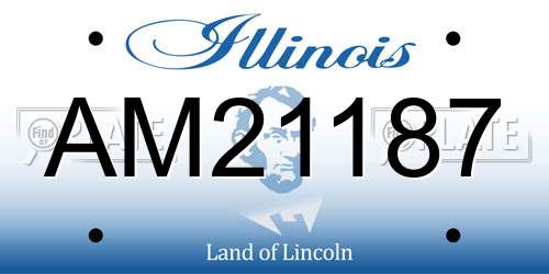 AM21187 Illinois License Plate