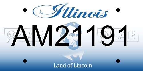 AM21191 Illinois License Plate