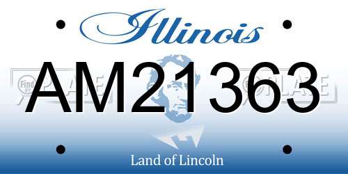 AM21363 Illinois License Plate
