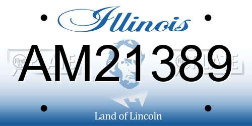 AM21389 Illinois License Plate
