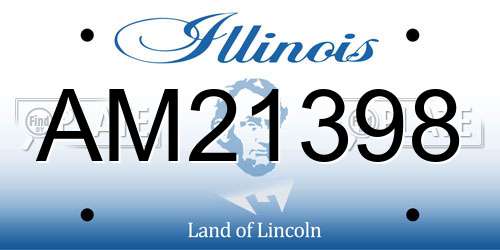 AM21398 Illinois License Plate