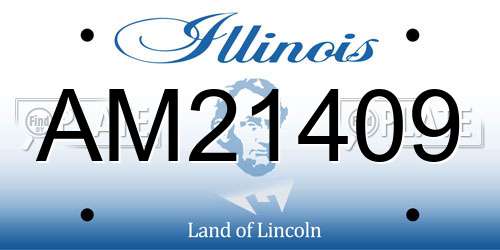 AM21409 Illinois License Plate
