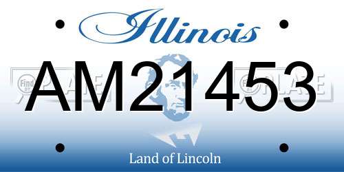 AM21453 Illinois License Plate
