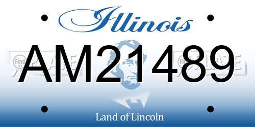 AM21489 Illinois License Plate