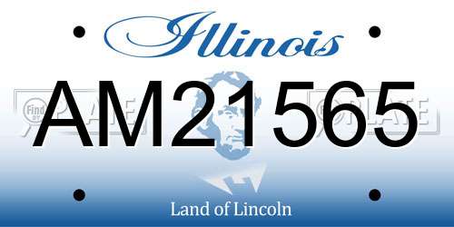 AM21565 Illinois License Plate