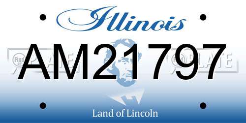 AM21797 Illinois License Plate