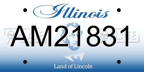 AM21831 Illinois License Plate