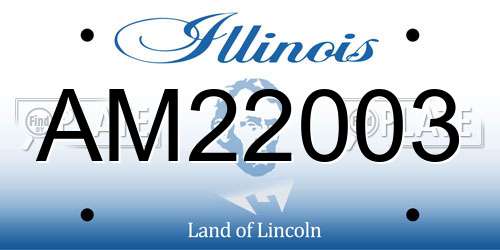 AM22003 Illinois License Plate
