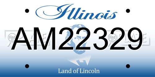 AM22329 Illinois License Plate