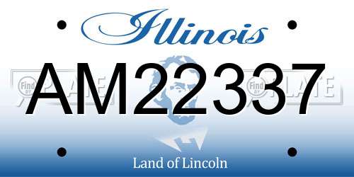 AM22337 Illinois License Plate