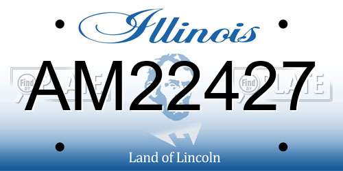 AM22427 Illinois License Plate