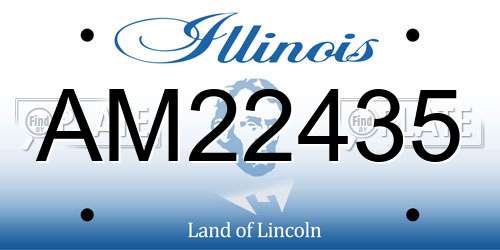 AM22435 Illinois License Plate