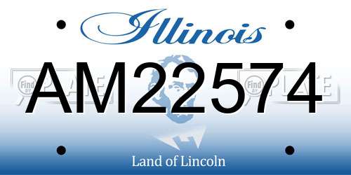 AM22574 Illinois License Plate