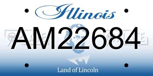 AM22684 Illinois License Plate