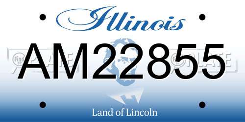 AM22855 Illinois License Plate