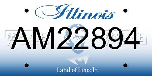 AM22894 Illinois License Plate