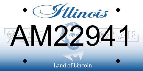 AM22941 Illinois License Plate