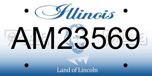 AM23569 Illinois License Plate