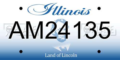 AM24135 Illinois License Plate