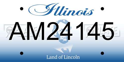 AM24145 Illinois License Plate