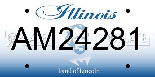 AM24281 Illinois License Plate