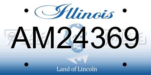 AM24369 Illinois License Plate