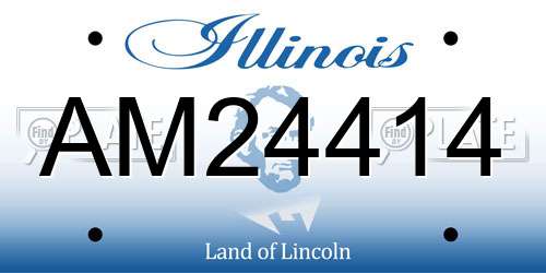 AM24414 Illinois License Plate
