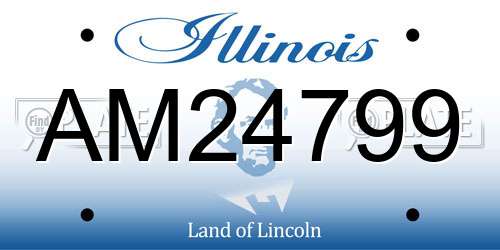AM24799 Illinois License Plate