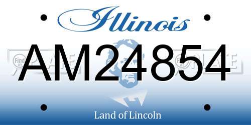 AM24854 Illinois License Plate