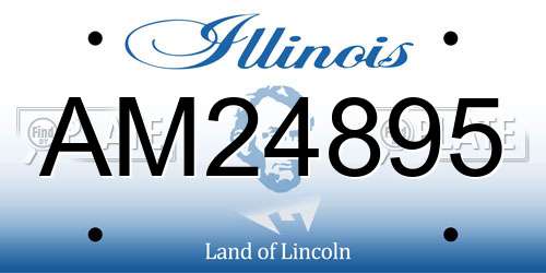 AM24895 Illinois License Plate