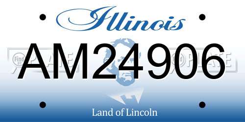 AM24906 Illinois License Plate