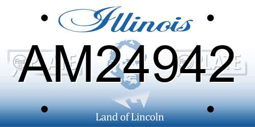 AM24942 Illinois License Plate