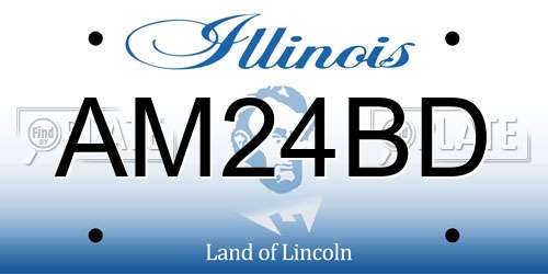 AM24BD Illinois License Plate