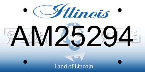 AM25294 Illinois License Plate