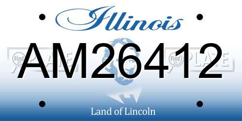 AM26412 Illinois License Plate