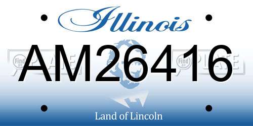 AM26416 Illinois License Plate