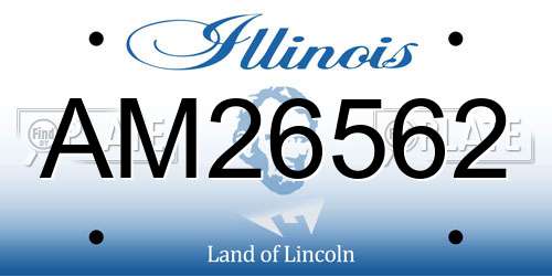 AM26562 Illinois License Plate