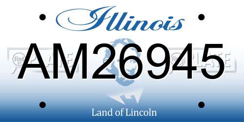 AM26945 Illinois License Plate