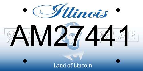 AM27441 Illinois License Plate