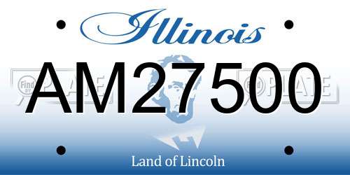 AM27500 Illinois License Plate