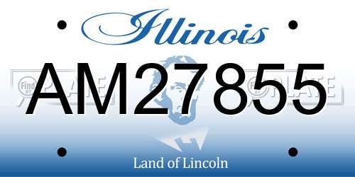 AM27855 Illinois License Plate