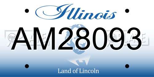 AM28093 Illinois License Plate