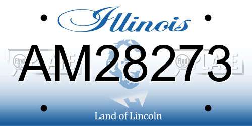 AM28273 Illinois License Plate