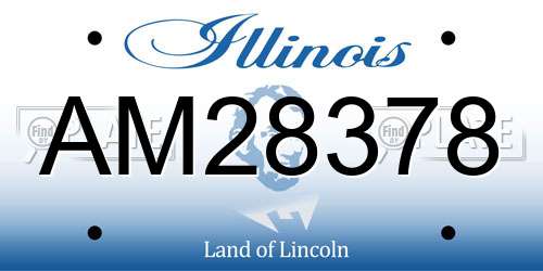 AM28378 Illinois License Plate