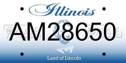 AM28650 Illinois License Plate