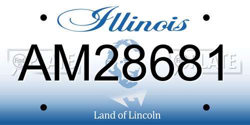 AM28681 Illinois License Plate