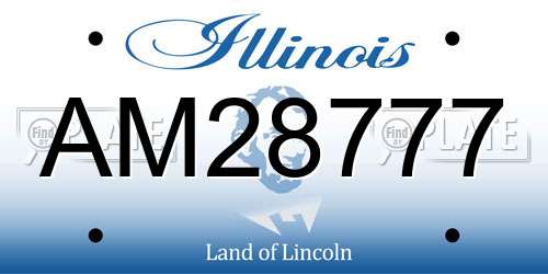 AM28777 Illinois License Plate